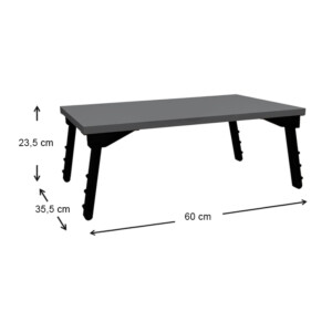 Τραπεζάκι laptop Sidon Megapap χρώμα ανθρακί 60x35,5x23,5εκ. - Image 4