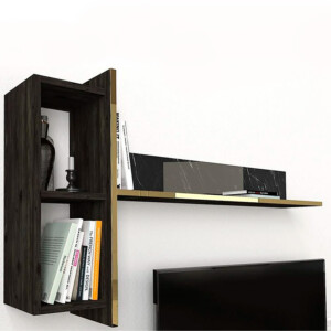 Σύνθεση τηλεόρασης Veyron Megapap χρώμα μαύρο rebab - μαύρο εφέ μαρμάρου 180x33x45εκ. - Image 4