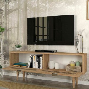 Έπιπλο τηλεόρασης Sirona Megapap χρώμα sapphire oak 140x30x55εκ. - Image 2