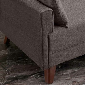 Καναπές Bella Megapap διθέσιος υφασμάτινος χρώμα καφέ 177x81x85εκ. - Image 3