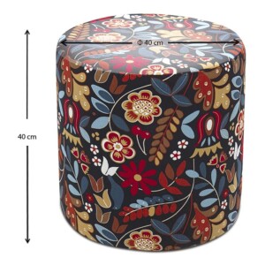 Σκαμπώ κύλινδρος Dalbi Megapap υφασμάτινο χρώμα πολύχρωμο 40x40x40εκ. - Image 4