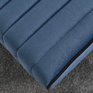 Σκαμπώ Mona Megapap βελούδινο χρώμα μπλε 40x40x40εκ. - Image 3
