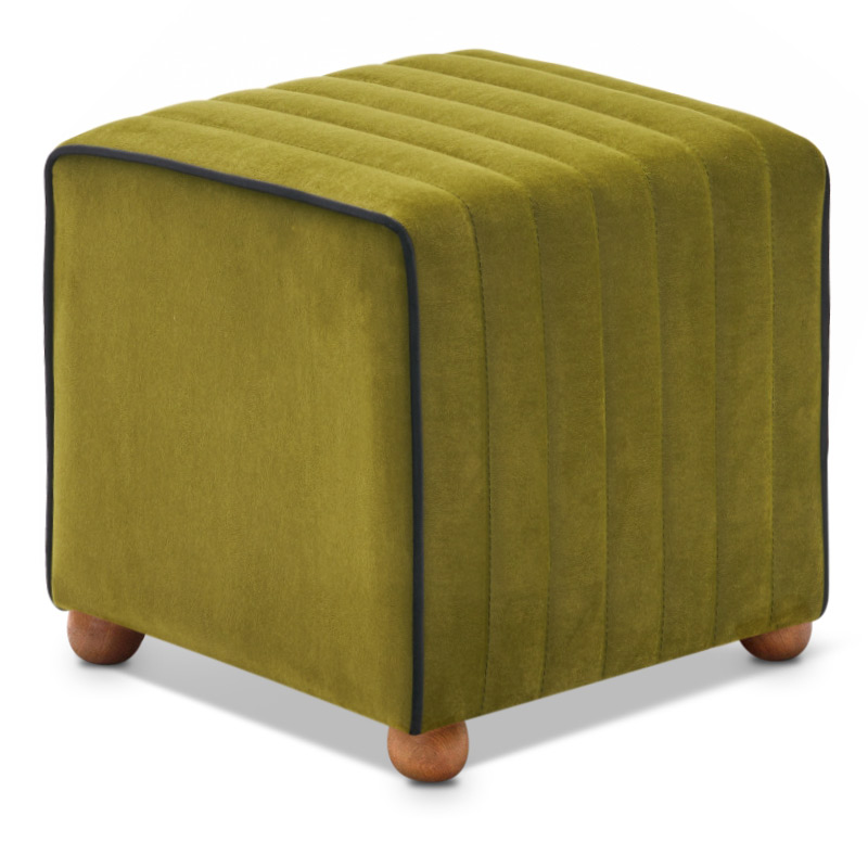 Σκαμπώ Mona Megapap βελούδινο χρώμα πράσινο 40x40x40εκ. Σκαμπώ Mona Megapap βελούδινο χρώμα πράσινο 40x40x40εκ.