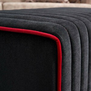 Σκαμπώ Mabel Megapap βελούδινο χρώμα μαύρο 80x40x40εκ. - Image 3