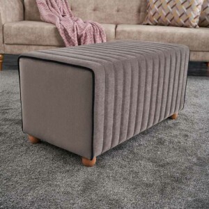 Σκαμπώ Mabel Megapap βελούδινο χρώμα γκρι 80x40x40εκ. - Image 2