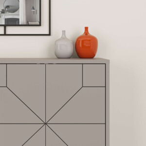 Μπουφές Dune Megapap χρώμα ανοιχτή μόκα 123x35x77,4εκ. - Image 4