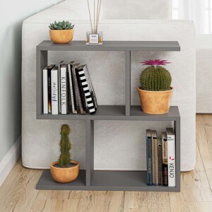 Τραπεζάκι βοηθητικό Homemania Megapap χρώμα ανθρακί 60x20x60εκ. - Image 2