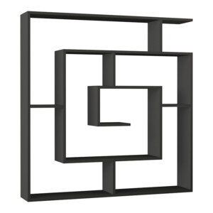 Βιβλιοθήκη Labirent Megapap χρώμα ανθρακί 125x22x129εκ. - Image 2