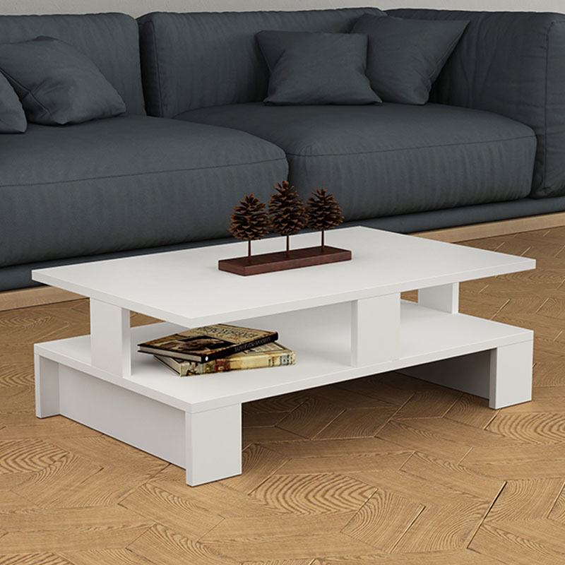 Τραπεζάκι σαλονιού Mansu Megapap χρώμα λευκό 80x50x27εκ. Τραπεζάκι σαλονιού Mansu Megapap χρώμα λευκό 80x50x27εκ.