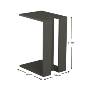 Τραπεζάκι βοηθητικό Muju Megapap χρώμα ανθρακί 30x40x57εκ. - Image 4