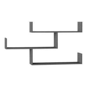 Ραφιέρα τοίχου Tibet Megapap χρώμα ανθρακί 119x22x66εκ. - Image 2