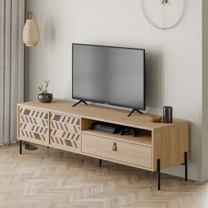 Έπιπλο τηλεόρασης Dionysos Megapap χρώμα φυσικό οξιάς 170x45x48