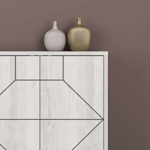 Μπουφές Dune Megapap χρώμα λευκό αντικέ 184x35x77,4εκ. - Image 4