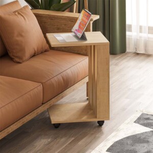 Τραπεζάκι βοηθητικό Edi Megapap χρώμα sapphire oak 37x45x60εκ. - Image 2