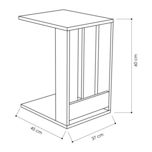 Τραπεζάκι βοηθητικό Edi Megapap χρώμα sapphire oak 37x45x60εκ. - Image 6