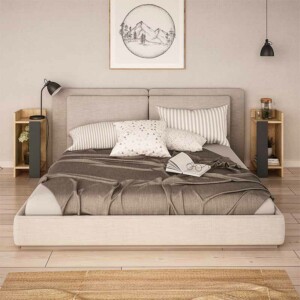 Κομοδίνο Elos Megapap σετ 2 τεμαχίων χρώμα sapphire oak - ανθρακί 25x27x60εκ. - Image 2