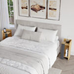 Κομοδίνο Elos Megapap σετ 2 τεμαχίων χρώμα sapphire oak - ανθρακί 25x27x60εκ. - Image 3