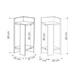 Κομοδίνο Elos Megapap σετ 2 τεμαχίων χρώμα sapphire oak - ανθρακί 25x27x60εκ. - Image 5