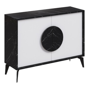 Μπουφές Gora Megapap χρώμα μαύρο εφέ μαρμάρου - λευκό 110x35,6x82εκ. - Image 5