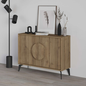 Μπουφές Gora Megapap χρώμα ανοιχτό καρυδί 110x35