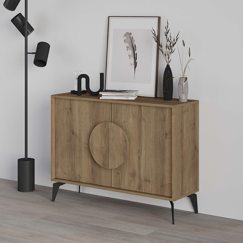 Μπουφές Gora Megapap χρώμα ανοιχτό καρυδί 110x35