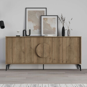 Μπουφές Gora Megapap χρώμα ανοιχτό καρυδί 180x35,6x82εκ. - Image 3