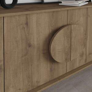 Μπουφές Gora Megapap χρώμα ανοιχτό καρυδί 180x35,6x82εκ. - Image 4