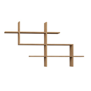 Ραφιέρα τοίχου Halic Megapap χρώμα sapphire oak 150x22x82εκ. - Image 2