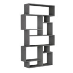 Βιβλιοθήκη Karmato Megapap χρώμα ανθρακί 96x25,5x168,5εκ. - Image 5