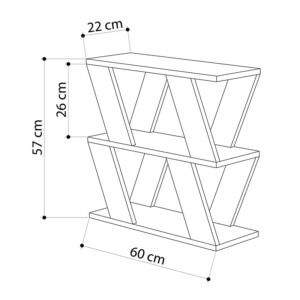 Τραπεζάκι βοηθητικό Lazena Megapap χρώμα sapphire oak 60x22x57εκ. - Image 4