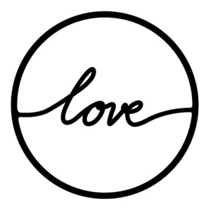 Διακοσμητικό τοίχου Love Megapap μεταλλικό χρώμα μαύρο 45x2x45εκ. - Image 2