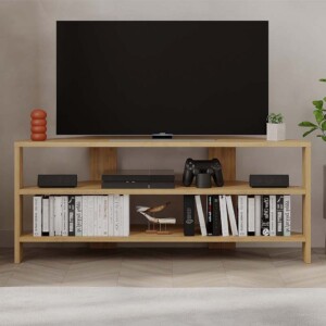 Έπιπλο τηλεόρασης γωνιακό Thales Megapap χρώμα sapphire oak 110x36x45εκ. - Image 2