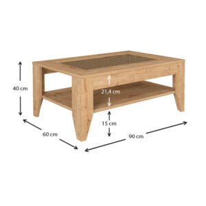 Τραπεζάκι σαλονιού Madura Megapap χρώμα sapphire oak 90x60x40εκ. - Image 5