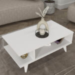 Τραπεζάκι σαλονιού Titus Megapap χρώμα λευκό 80x45x30εκ. - Image 2