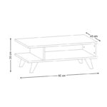 Τραπεζάκι σαλονιού Titus Megapap χρώμα λευκό 80x45x30εκ. - Image 7