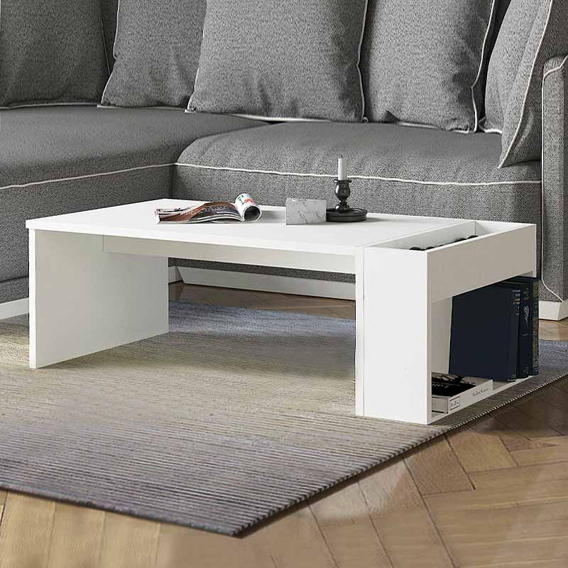 Τραπεζάκι σαλονιού View Megapap χρώμα λευκό 95x50x34εκ. Τραπεζάκι σαλονιού View Megapap χρώμα λευκό 95x50x34εκ.