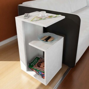 Τραπεζάκι βοηθητικό Rosana Megapap χρώμα λευκό 35x29