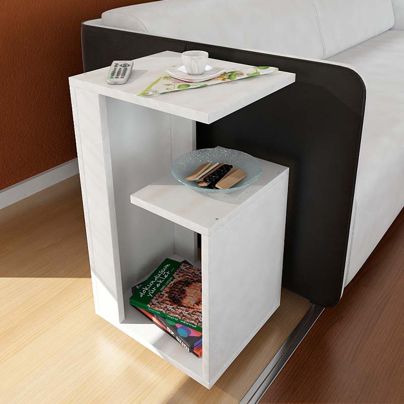 Τραπεζάκι βοηθητικό Rosana Megapap χρώμα λευκό 35x29 Τραπεζάκι βοηθητικό Rosana Megapap χρώμα λευκό 35x29