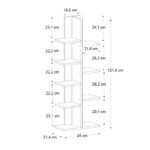 Βιβλιοθήκη Tree Megapap χρώμα λευκό 45x21,4x121,8εκ. - Image 6
