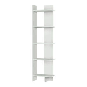 Βιβλιοθήκη Perla Megapap χρώμα λευκό 48x22x170εκ. - Image 3