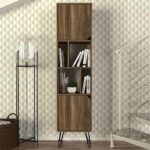 Βιβλιοθήκη Norma Megapap χρώμα καρυδί 45x35x184εκ. - Image 3