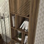 Βιβλιοθήκη Norma Megapap χρώμα καρυδί 45x35x184εκ. - Image 4