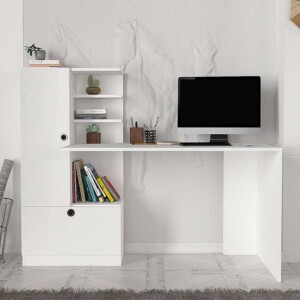 Γραφείο εργασίας Domingo Megapap χρώμα λευκό 149,5x60x120εκ. - Image 3