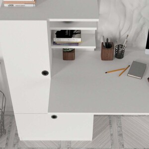 Γραφείο εργασίας Domingo Megapap χρώμα λευκό 149,5x60x120εκ. - Image 5