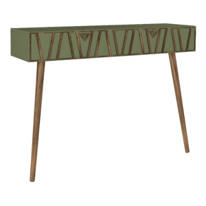 Κονσόλα επιτοίχια Forest Megapap χρώμα λαδί - καρυδί 120x35x89,3εκ. - Image 6