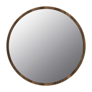 Καθρέπτης τοίχου Glob Μegapap χρώμα καρυδί 59x2x59εκ. - Image 2