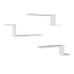 Ραφιέρα τοίχου Lowa Megapap 3 τεμαχίων χρώμα λευκό 57,7x14,5x18εκ. - Image 6