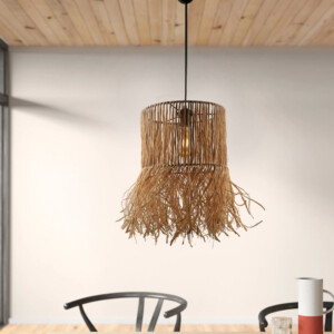 Φωτιστικό οροφής Biga Megapap E27 από σιζάλ μονόφωτο χρώμα φυσικό 30x30x90εκ. - Image 2