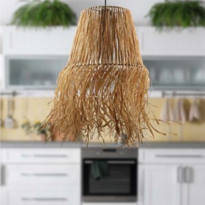 Φωτιστικό οροφής Zurich Megapap E27 από σιζάλ μονόφωτο χρώμα φυσικό 30x30x90εκ. - Image 2