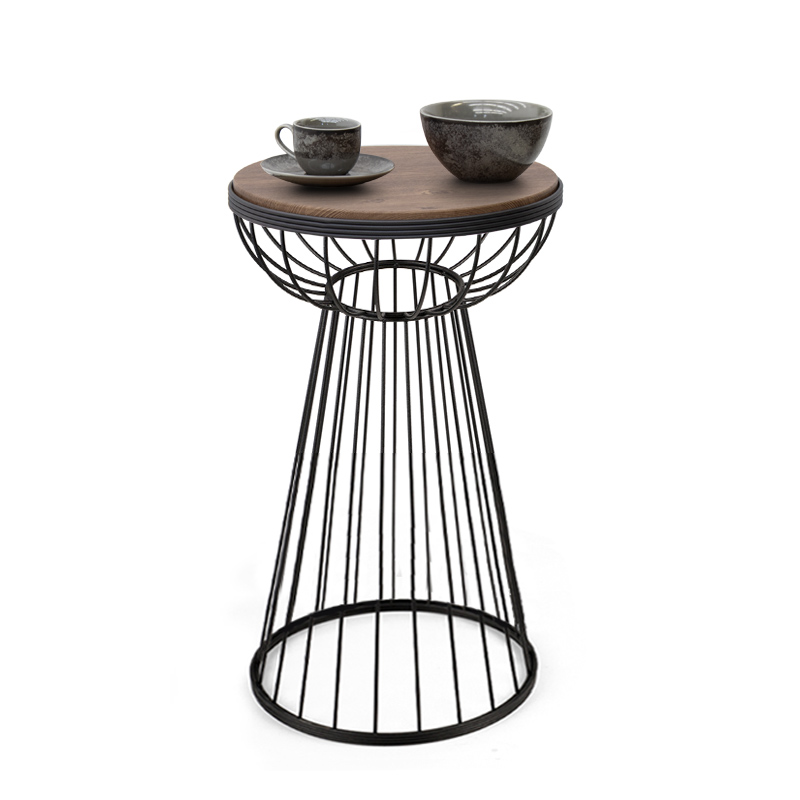 Βοηθητικό τραπεζάκι Mantare Megapap μεταλλικό - Mdf χρώμα μαύρο - καρυδί 35x35x58εκ. Βοηθητικό τραπεζάκι Mantare Megapap μεταλλικό - Mdf χρώμα μαύρο - καρυδί 35x35x58εκ.